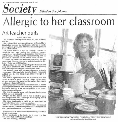 Allergic to her classroom